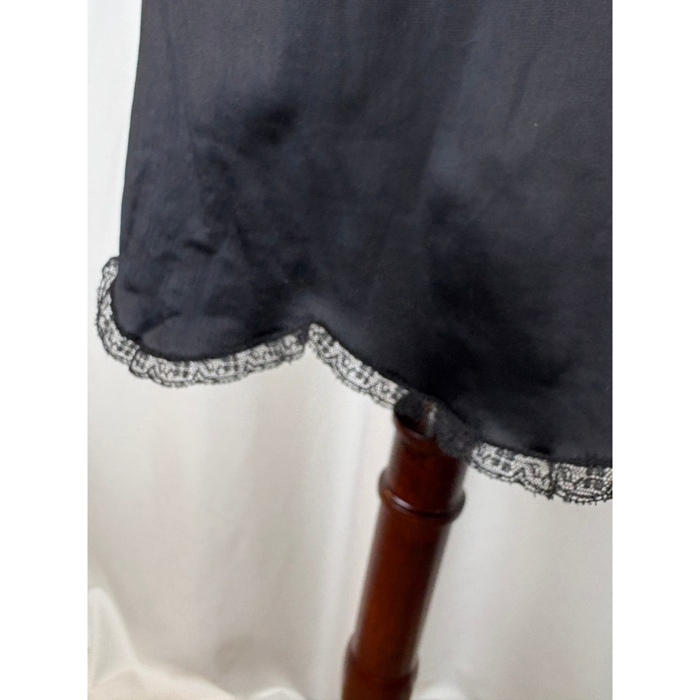 Vintage Vanity Fair Whimsigoth Lace Trim Dark Coquette Slip Dress Small - Picture 4 of 7